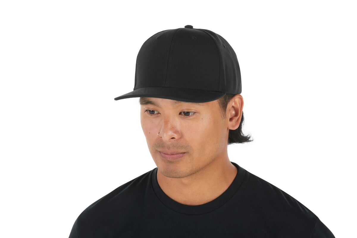 recycled-poly-classic-6-panel-hat-e9 WebPDP-HAT001002_Recycled_Poly_Classic_6Panel_Hat_Black_Studio_Harper_Studios_0723_Side_2__HAT001002OS.jpg