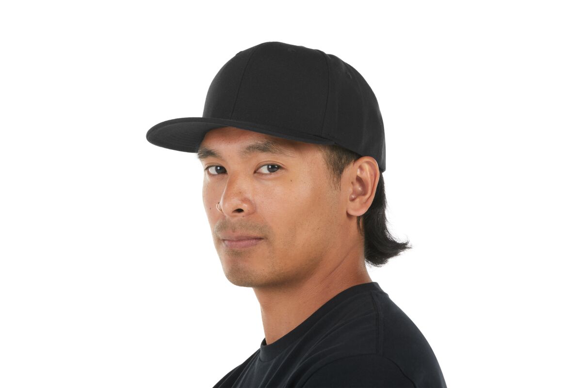 recycled-poly-classic-6-panel-hat-e9 WebPDP-HAT001002_Recycled_Poly_Classic_6Panel_Hat_Black_Studio_Harper_Studios_0723_Side_3__HAT001002OS.jpg