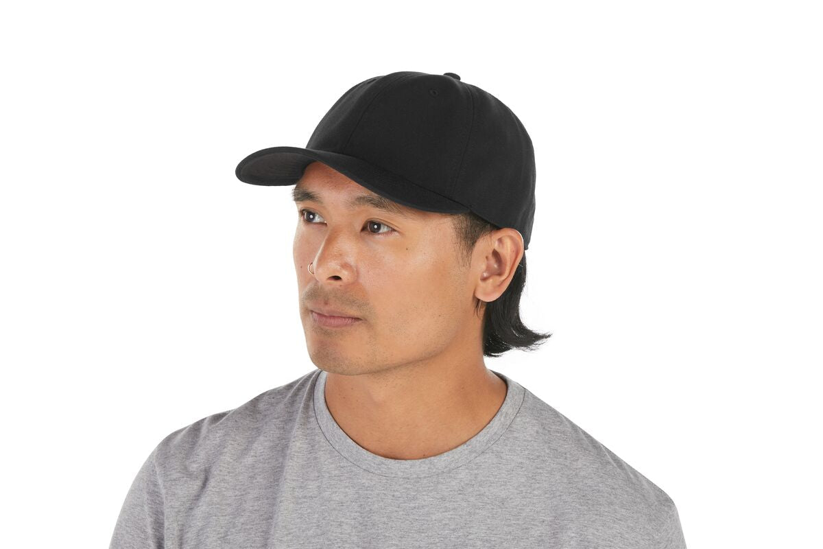 recycled-poly-dad-hat-t7 WebPDP-HAT004002_Recycled_Poly_Dad_Hat_Black_Studio_Harper_Studios_0723_Side__HAT004002OS.jpg