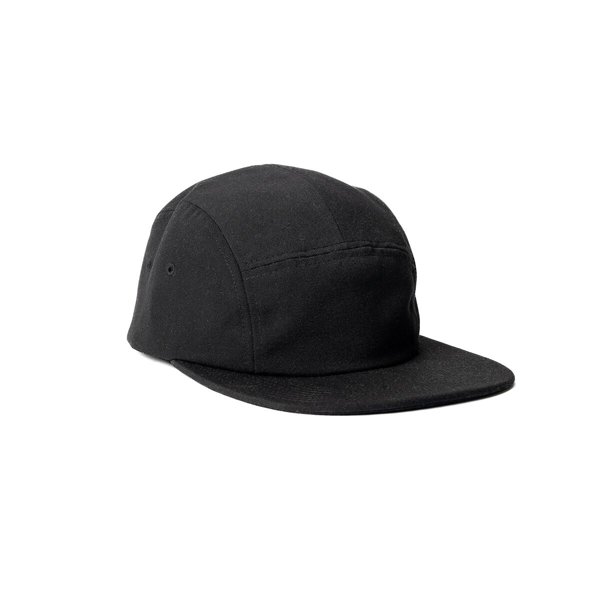 recycled-poly-flat-brim-5-panel-hat-q6 Web_PDP-FlatBrim5PanelHat_Studio_Front_Black.jpg